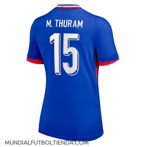 Camiseta Francia Marcus Thuram #15 Primera Equipación Replica Eurocopa 2024 para mujer mangas cortas